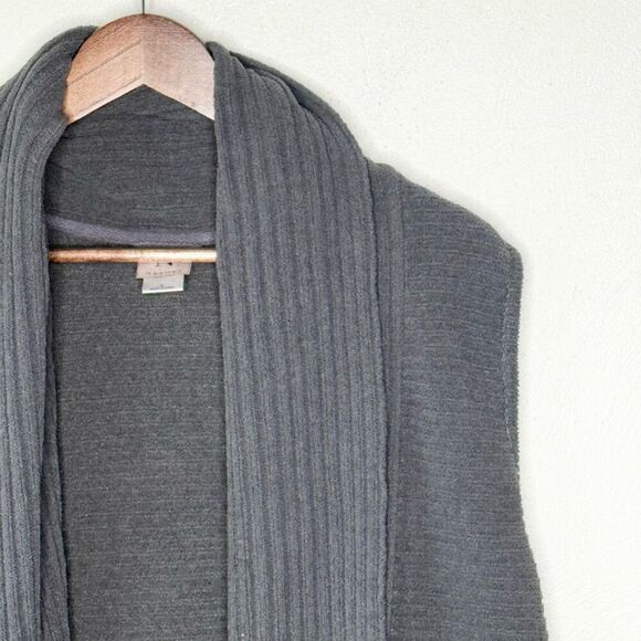Natori Gray Plush Sleeveless Duster Cardigan - Women’s US L - Picture 3 of 8